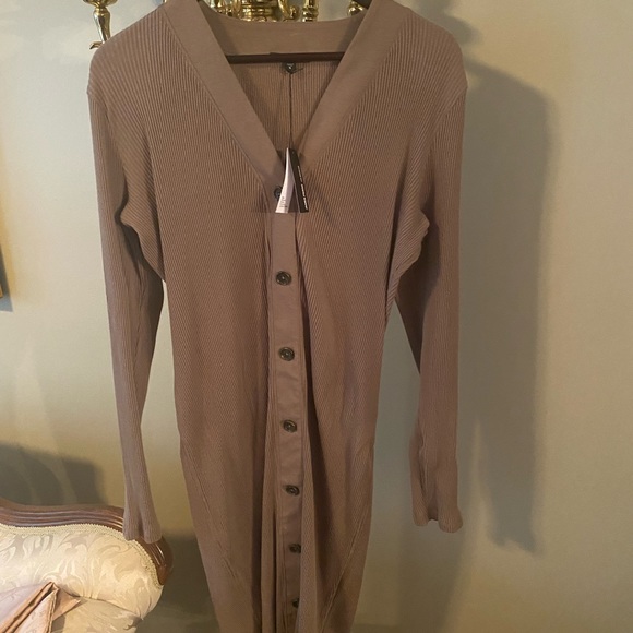 James Perse Ribbed Henley Dress Size 4 XL Extra Large $125 - Picture 1 of 4